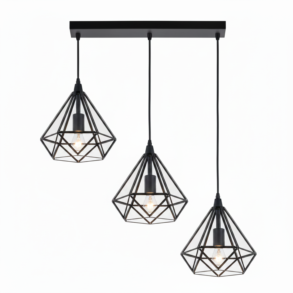 DINING LAMP 6033/3S (7921/3 BK) BLACK