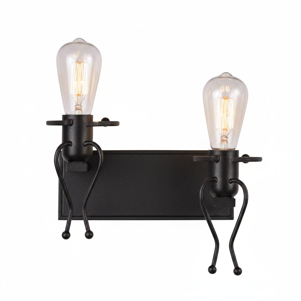 WALL LAMP DL6167/2 BLACK (2 FIGURES)