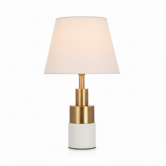 TABLE LAMP HL7115 WHITE AND GOLD