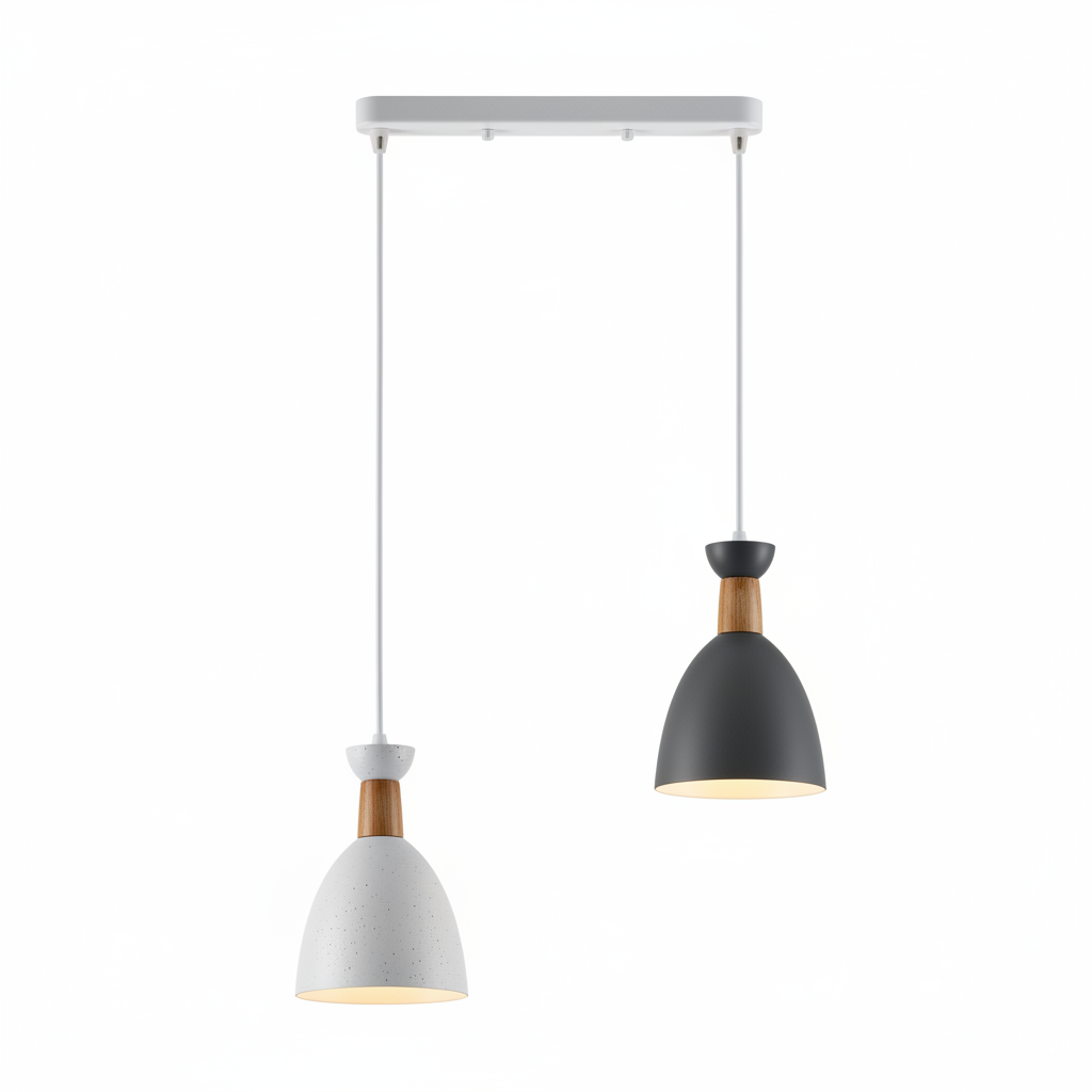 DINING LAMP D6005/2 WHITE+GREY