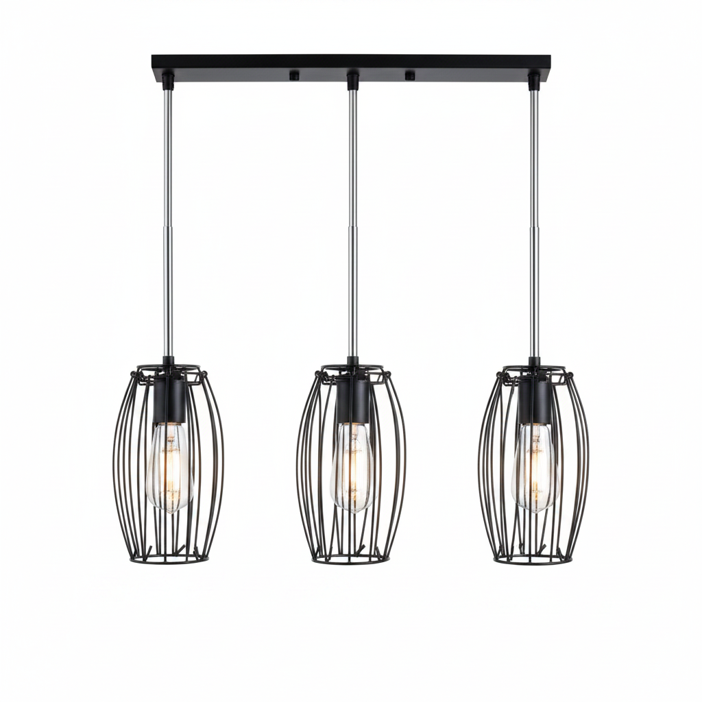 DINING LAMP 6054/3S (7769/3 BK) BLACK