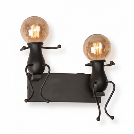 WALL LAMP DL6168/2 BLACK (2 FIGURES)