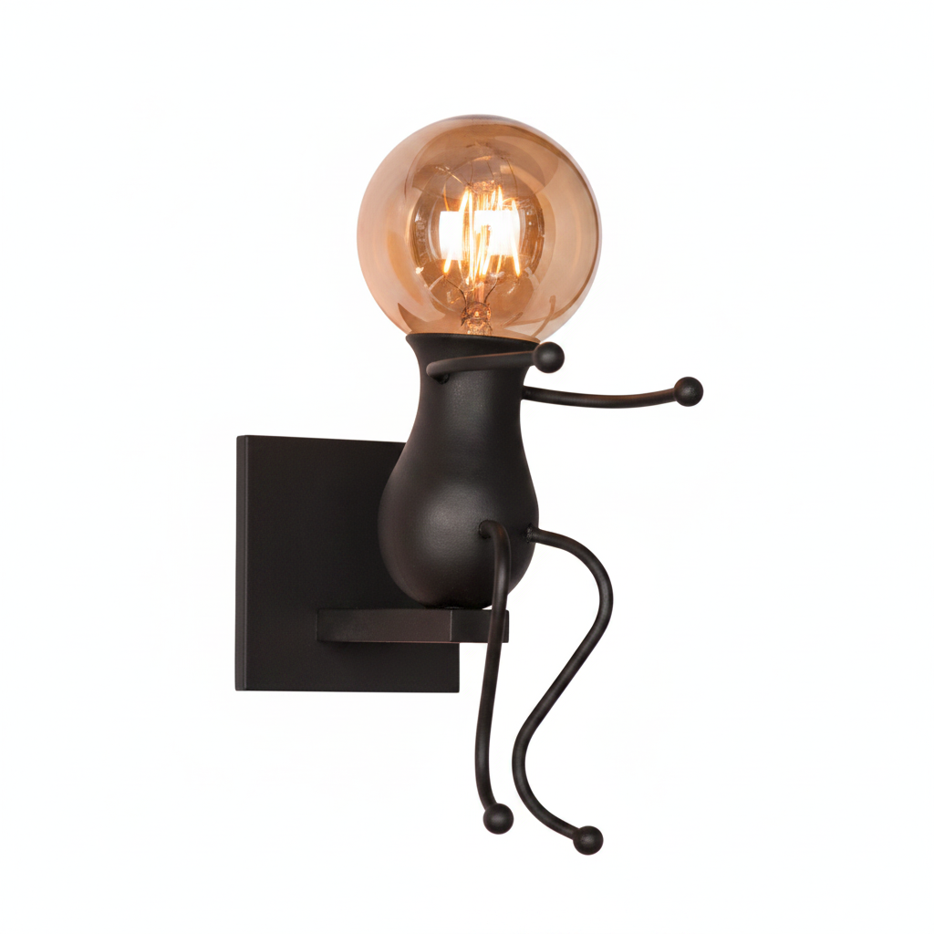 WALL LAMP DL6168/1 BLACK (1 FIGURE)